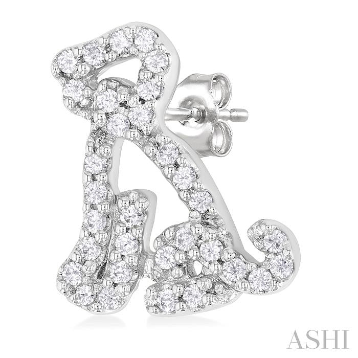 Dog Petite Diamond Fashion Earrings