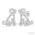 Dog Petite Diamond Fashion Earrings