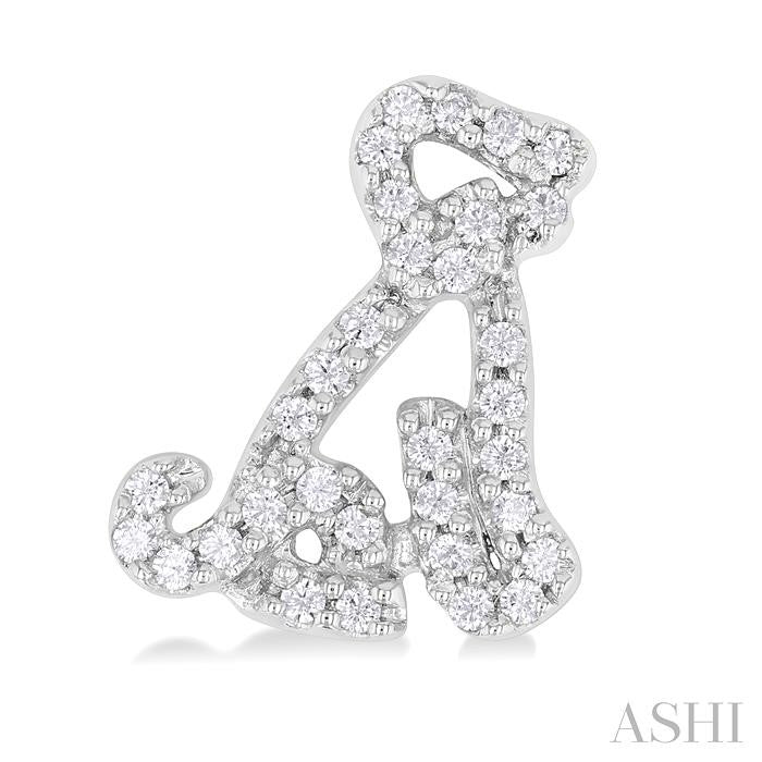 Dog Petite Diamond Fashion Earrings