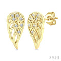 Angel Wings Petite Diamond Fashion Earrings