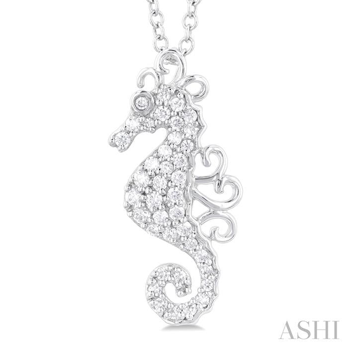 Seahorse Petite Diamond Fashion Pendant