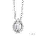 Pear Shape Bezel Set Petite Fusion Diamond Fashion Pendant