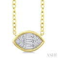 Marquise Shape East-West Bezel Set Petite Fusion Diamond Fashion Pendant