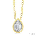 Pear Shape Bezel Set Petite Fusion Diamond Fashion Pendant