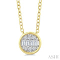 Round Shape Bezel Set Petite Fusion Diamond Fashion Pendant