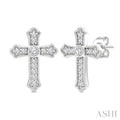 Cross Petite Diamond Fashion Earrings