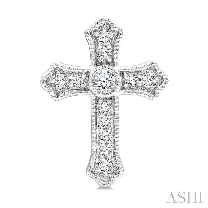 Cross Petite Diamond Fashion Earrings
