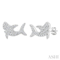 Shark Petite Diamond Fashion Earrings