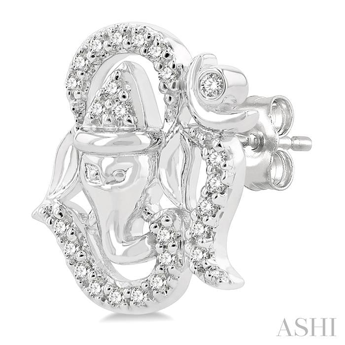 Om Ganesha' Petite Diamond Fashion Earrings