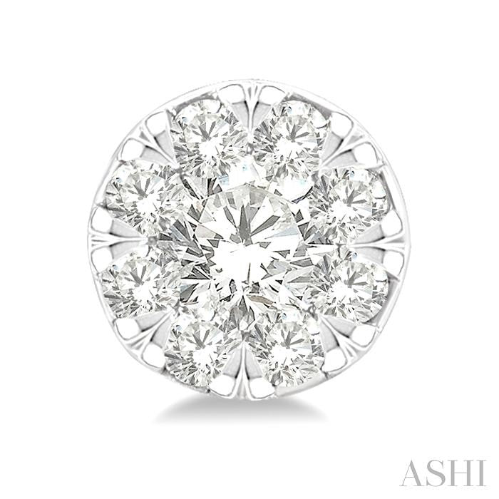 Round Shape Lovebright Petite Diamond Stud Earrings