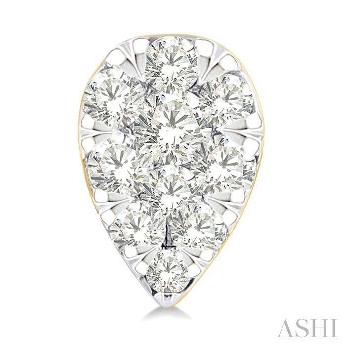 Pear Shape Lovebright Petite Diamond Stud Earrings