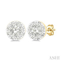 Round Shape Lovebright Petite Diamond Stud Earrings