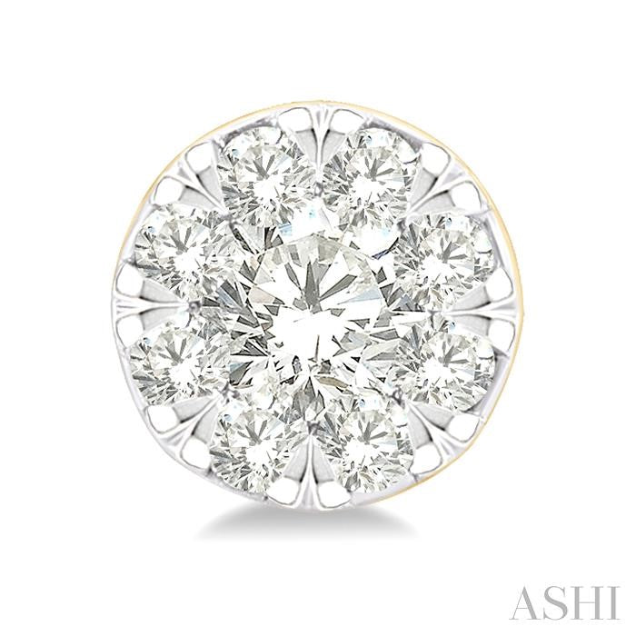 Round Shape Lovebright Petite Diamond Stud Earrings