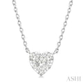 Heart Shape Lovebright Petite Diamond Solitaire Pendant