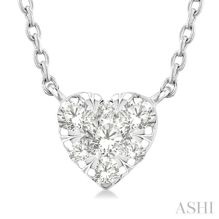 Heart Shape Lovebright Petite Diamond Solitaire Pendant