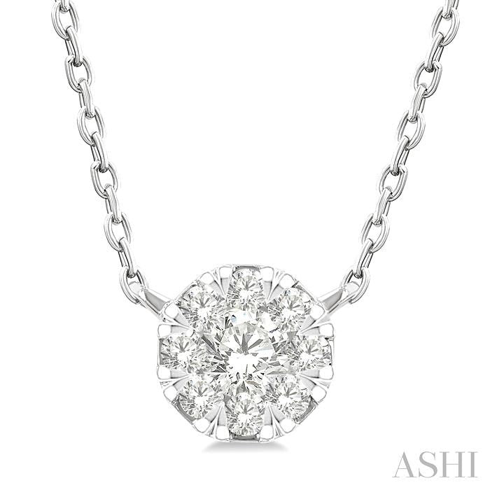 Round Shape Lovebright Petite Diamond Fashion Pendant