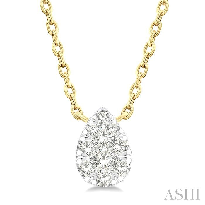 Pear Shape Lovebright Petite Diamond Solitaire Pendant