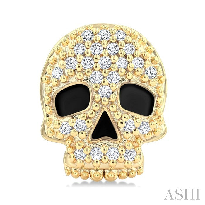 Skull Petite Diamond Fashion Earrings