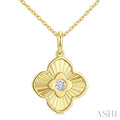 Clover Fluted Diamond Fashion Pendant