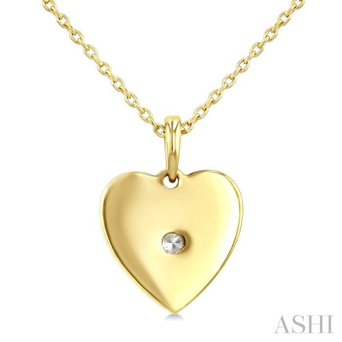 Heart Shape Fluted Diamond Fashion Pendant
