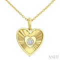 Heart Shape Fluted Diamond Fashion Pendant