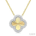 Clover Fluted Petite Diamond Fashion Pendant