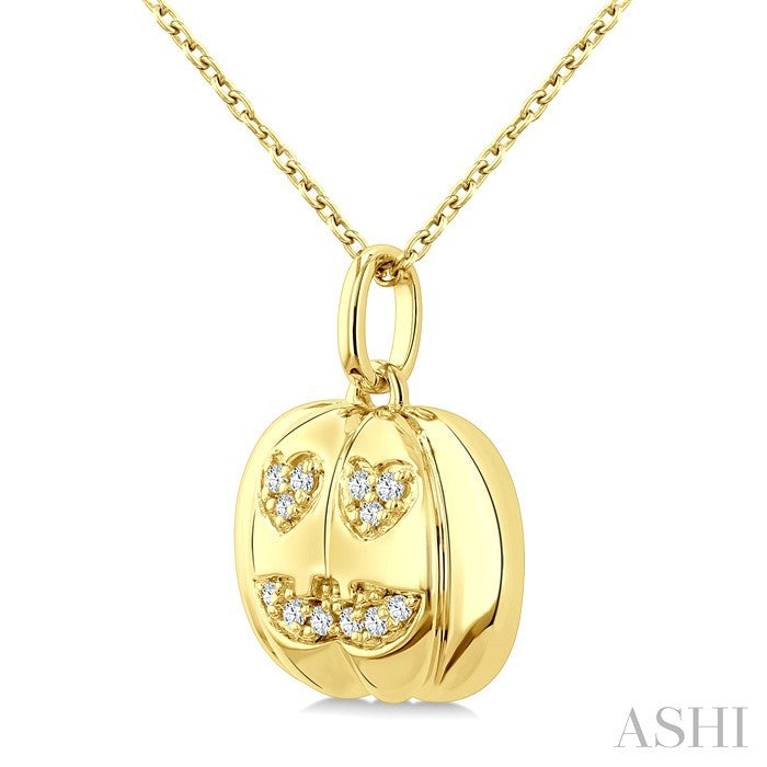Pumpkin Petite Diamond Fashion Pendant