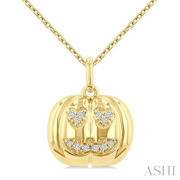 Pumpkin Petite Diamond Fashion Pendant