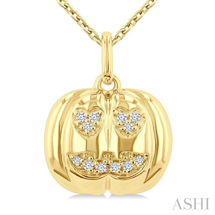 Pumpkin Petite Diamond Fashion Pendant