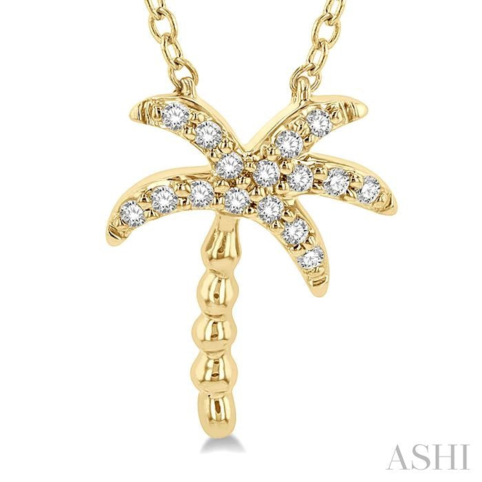 Palm Tree Petite Diamond Fashion Pendant