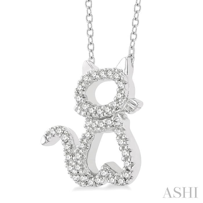 Cat Petite Diamond Fashion Pendant