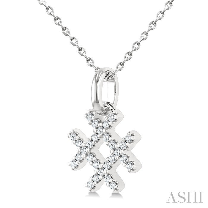 Hashtag Petite Diamond Fashion Pendant