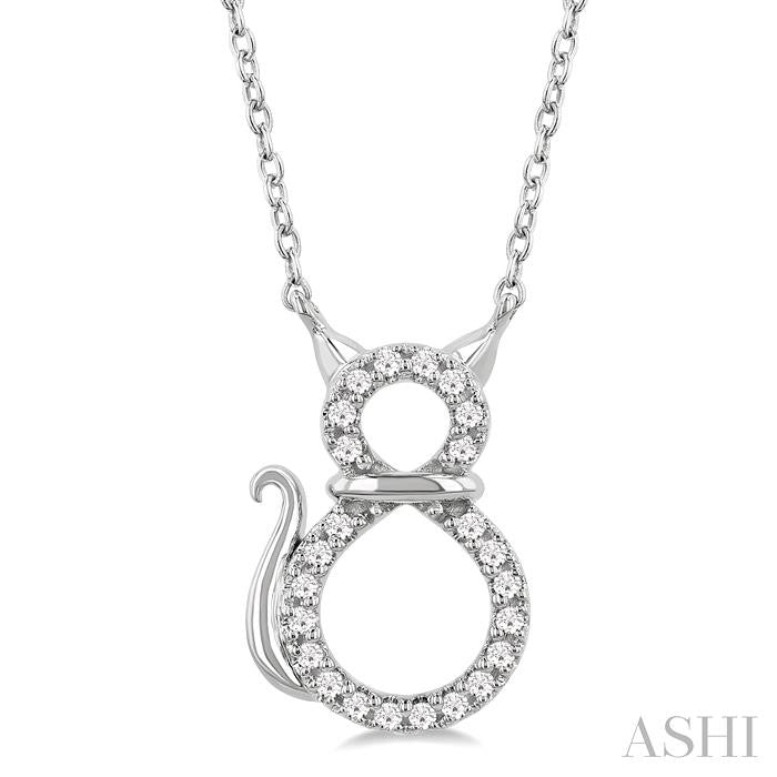 Cat Petite Diamond Fashion Pendant