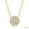 Disc Petite Diamond Fashion Pendant
