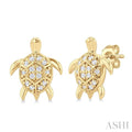 Turtle Petite Diamond Fashion Earrings