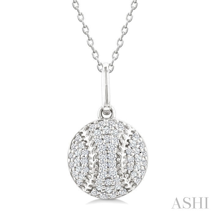 Baseball Petite Diamond Fashion Pendant