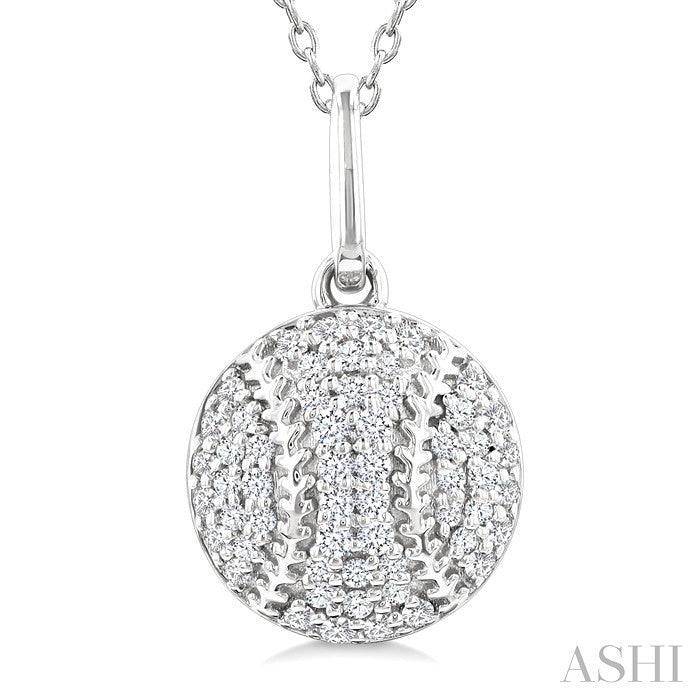 Baseball Petite Diamond Fashion Pendant