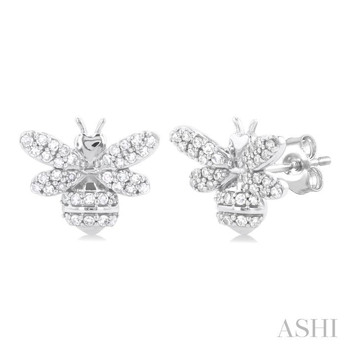 Bumble Bee Petite Diamond Fashion Earrings