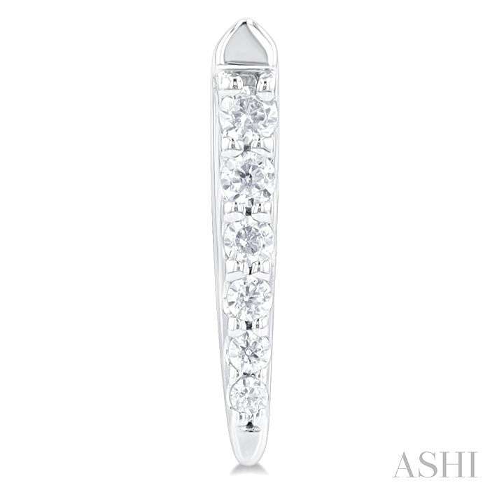 Vertical Bar Graduated Petite Diamond Fashion Earrings