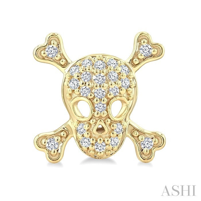 Skull Petite Diamond Fashion Earrings