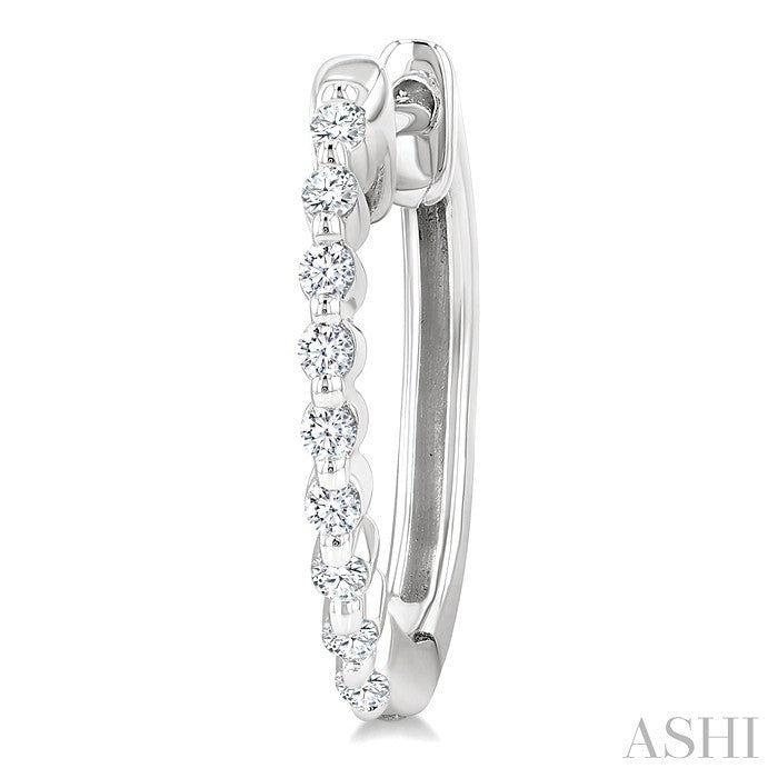 Petite Diamond Fashion Hoop Earrings
