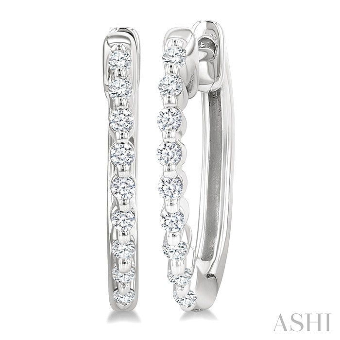Petite Diamond Fashion Hoop Earrings