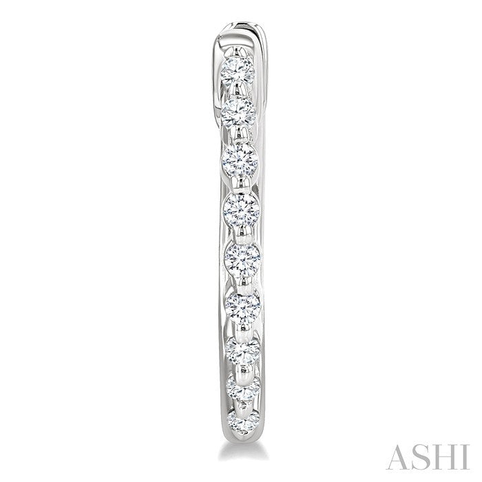 Petite Diamond Fashion Hoop Earrings