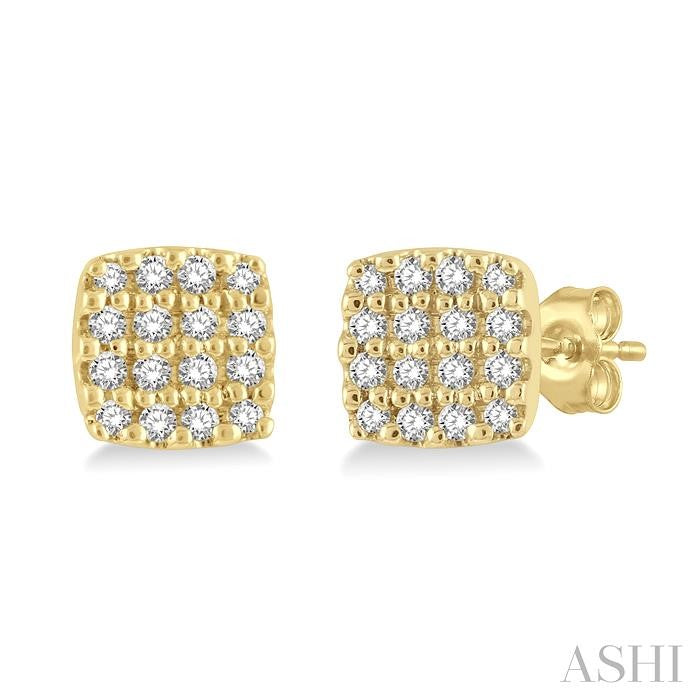 Cushion Shape Petite Diamond Fashion Earrings