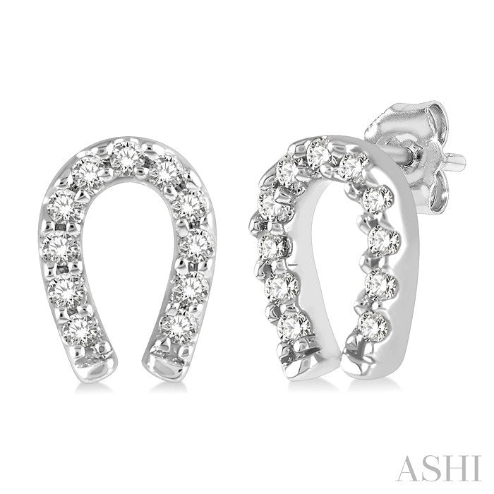 Horseshoe Petite Diamond Fashion Earrings