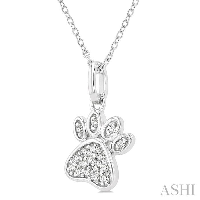 Dog Paw Petite Diamond Fashion Pendant