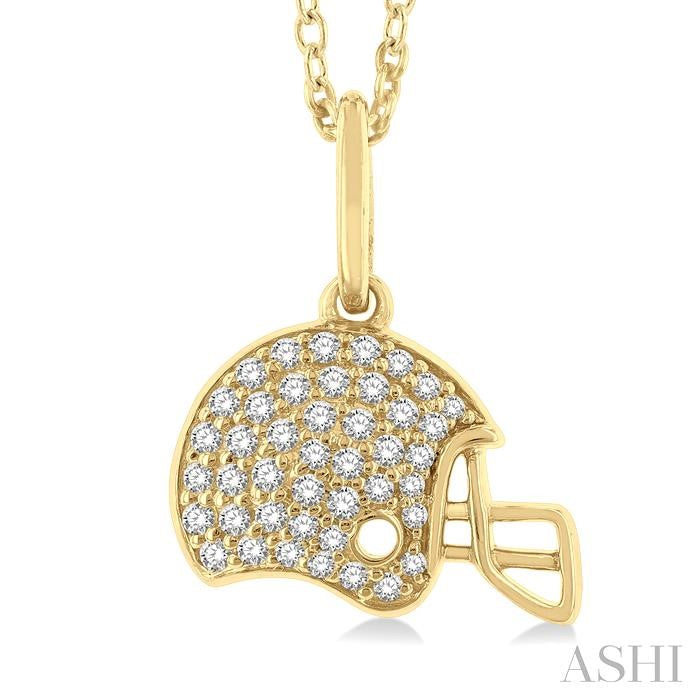 Hockey Helmet Petite Diamond Fashion Pendant