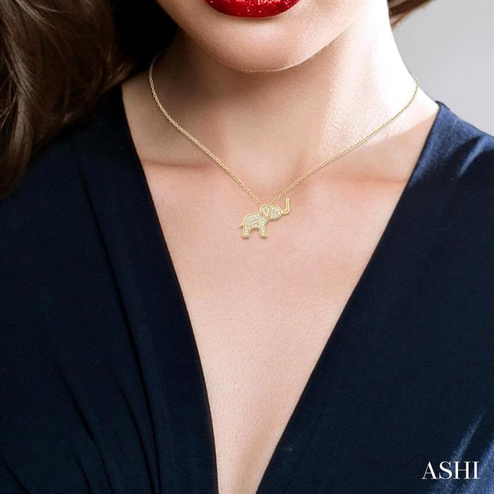 Elephant Petite Diamond Fashion Pendant