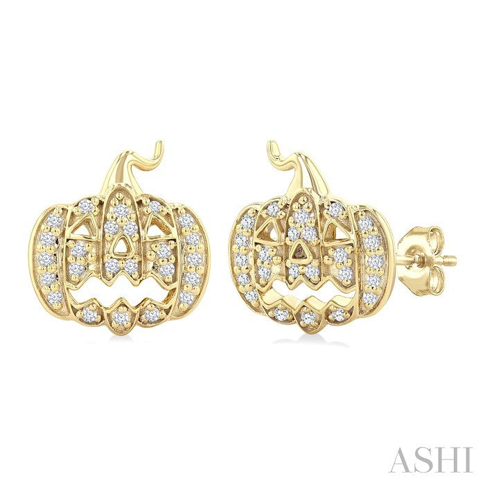 Pumpkin Petite Diamond Fashion Earrings