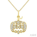 Pumpkin Petite Diamond Fashion Pendant